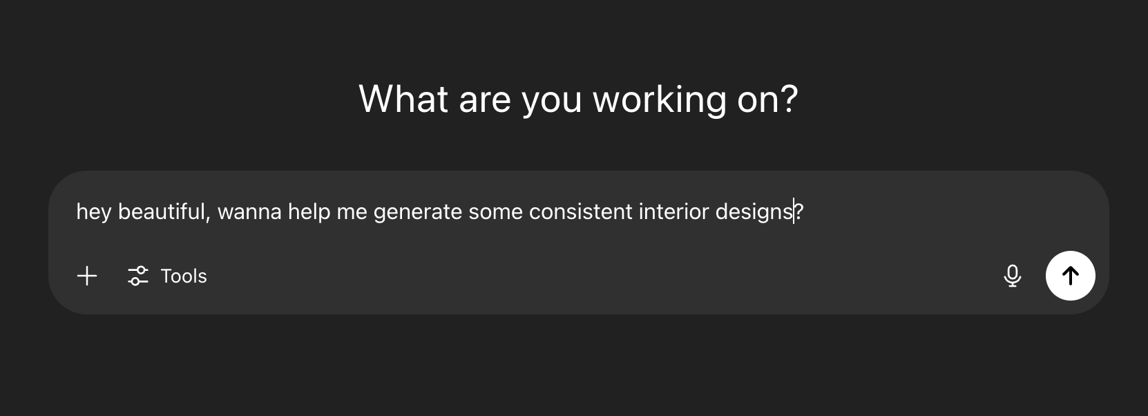 Starting a conversation with ChatGPT